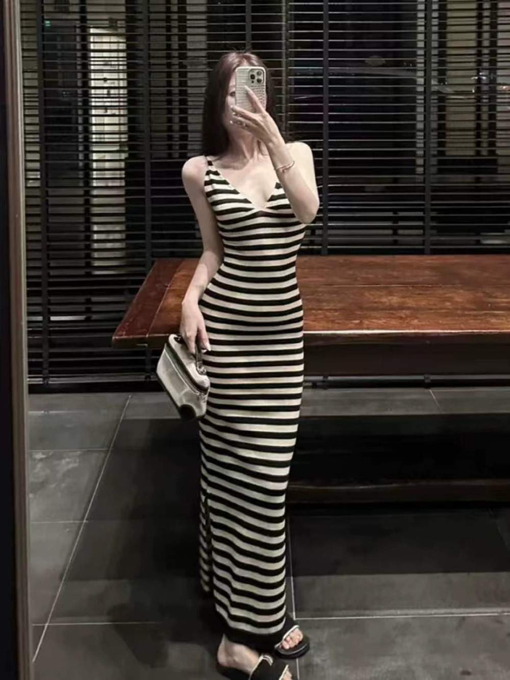 ZARA Pure Sexy Halter Knit Bodycon Dress Summer Cutout Irregular Hem Short